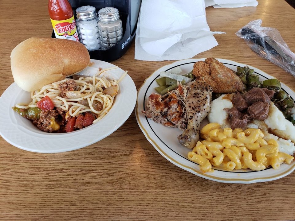 Printed menu for barbecue, desserts, and tea